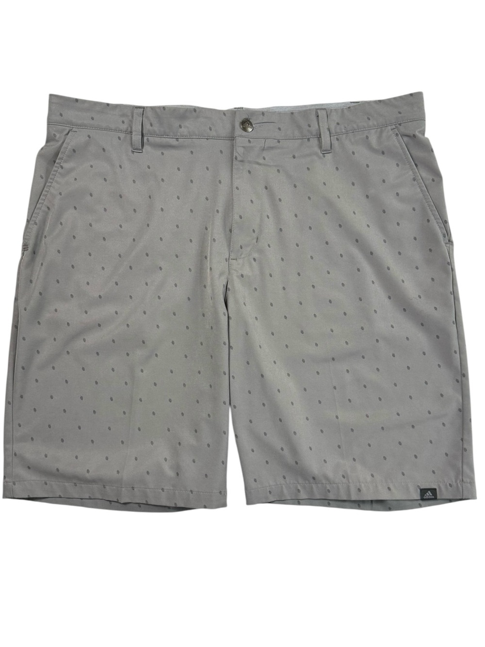 adidas Golf Men’s Gray Pinecone Print Performance Shorts – Size 36 x 9”